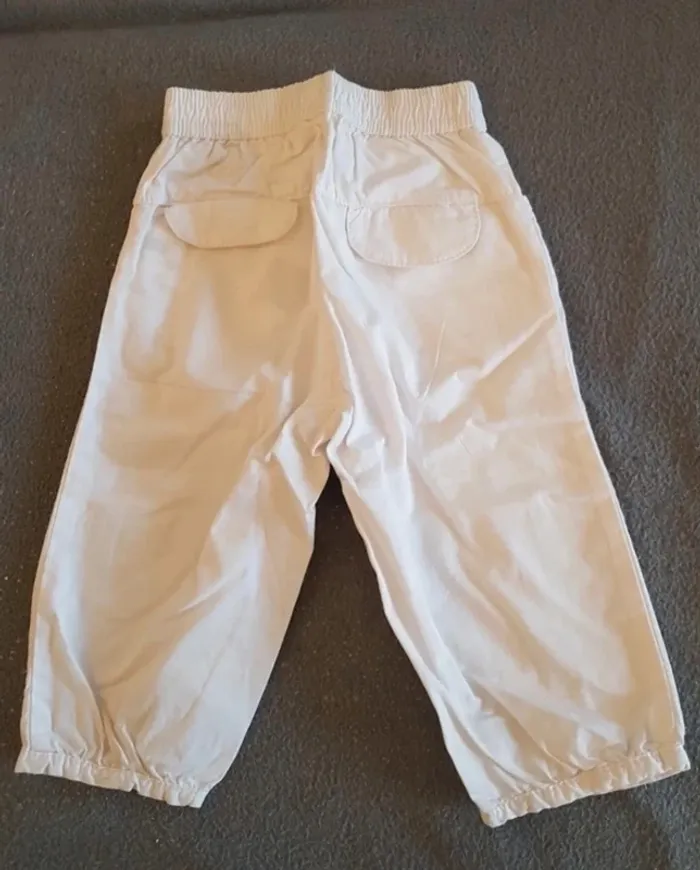 Lot de 2 pantalon bébé été 12 mois - photo numéro 2