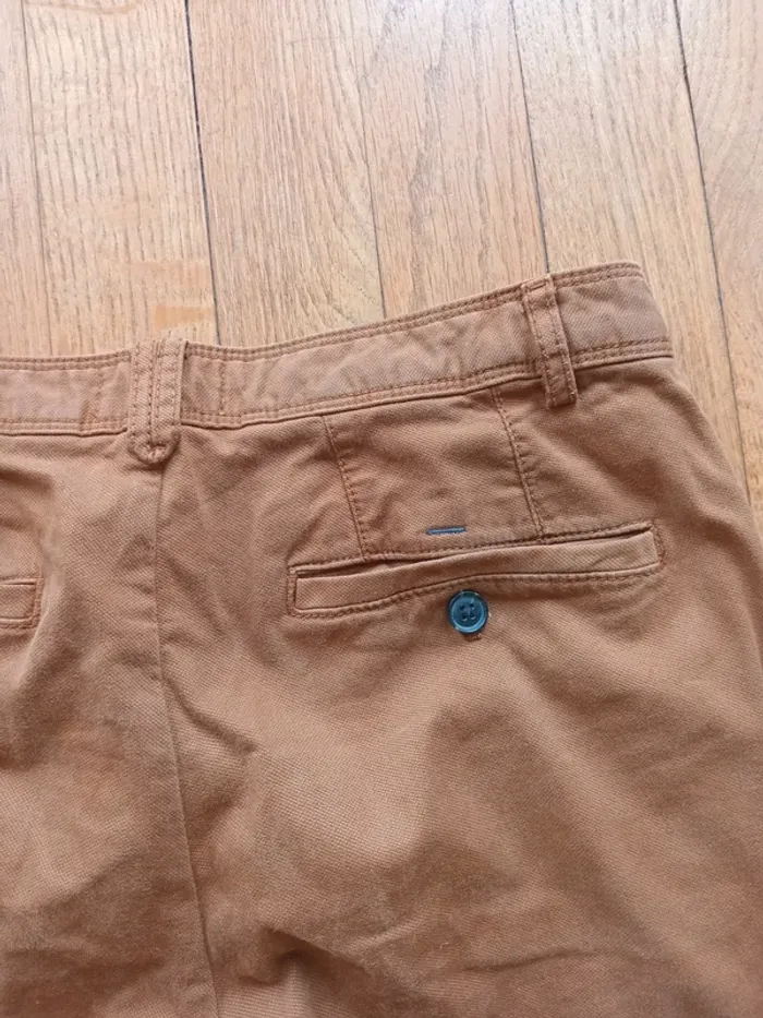 Pantalon homme marron, coupe droite marque Jules , comme neuf, taille 36 - photo numéro 6