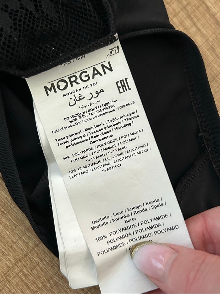Body noir en dentelle Morgan taille XS jamais porté - photo numéro 10