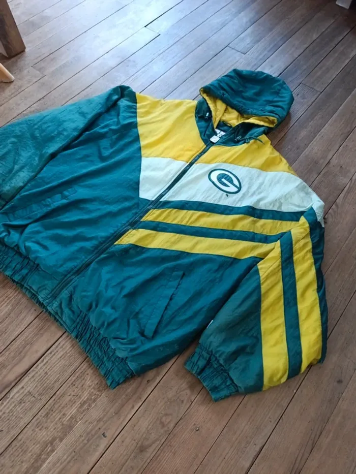 Blouson NFL green bay Packers vintage 90's logo 7 - L - photo numéro 3
