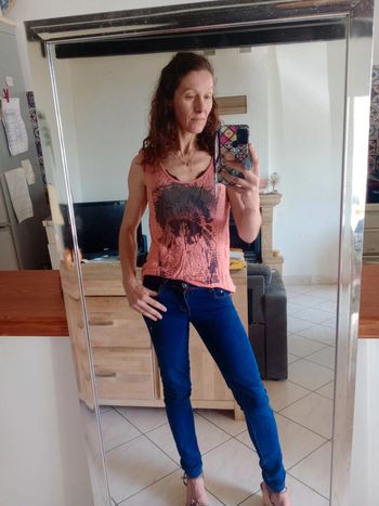 Débardeur femme m rose fantaisie c62