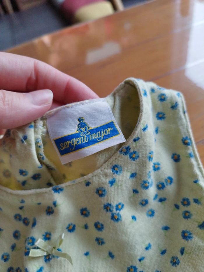 Robe grenouillère jaune vert 18 mois sergent major neuf sans étiquette - photo numéro 2