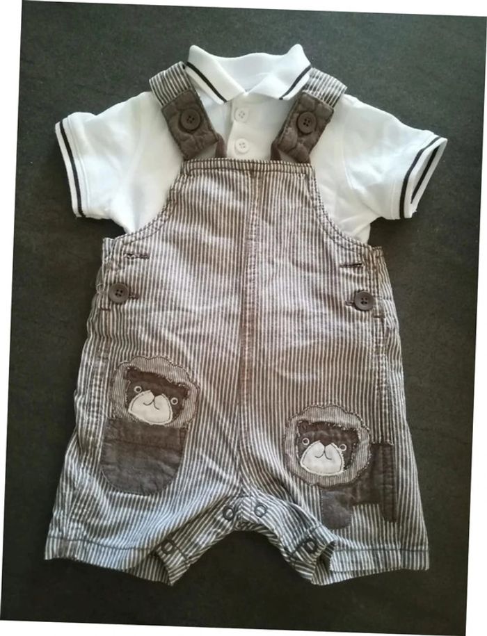 Ensemble 3 mois Polo+ salopette