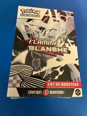 Lot de 6 boosters Pokémon flamme blanche sous blister scellé – Neuf