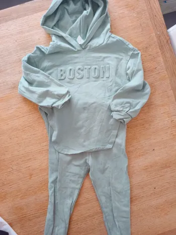 Ensemble kaki haut bas pull legging 12 18 mois fille neuf sans étiquette