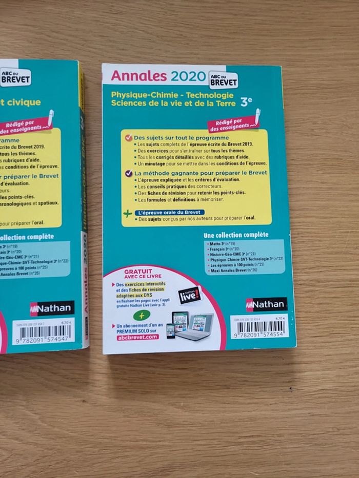 Lot de 2 annales pour le brevet - photo numéro 4