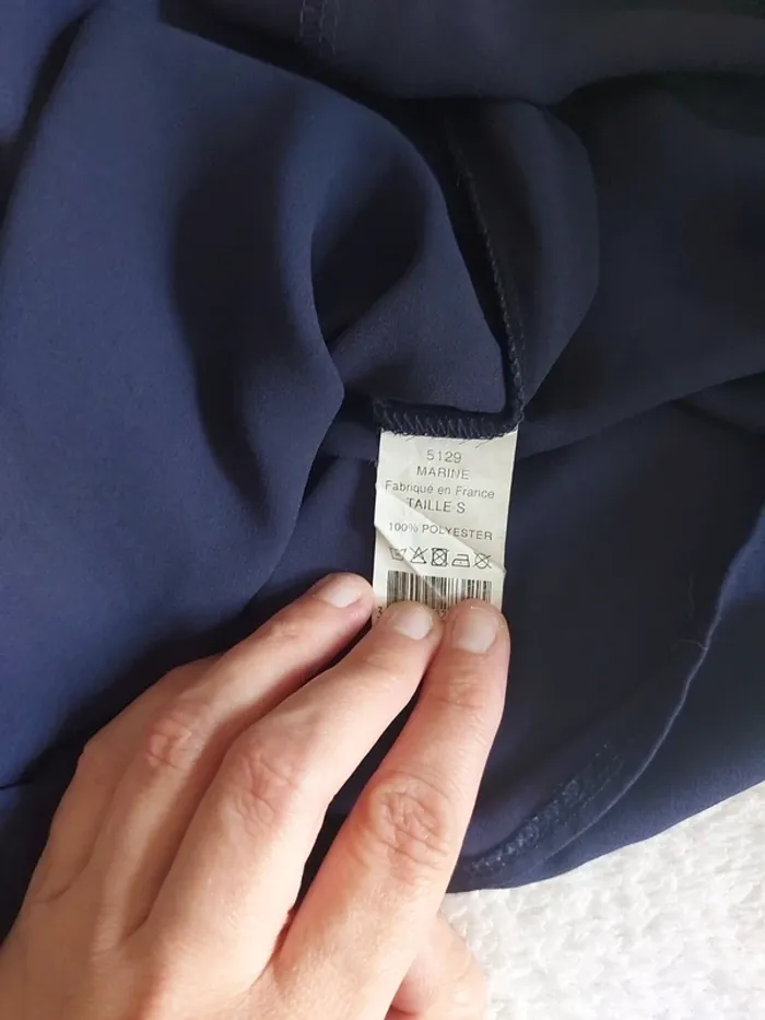Haut bleu à manches - photo numéro 4