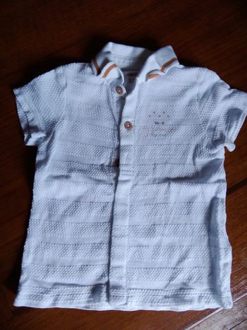 Polo blanc léger 6 mois