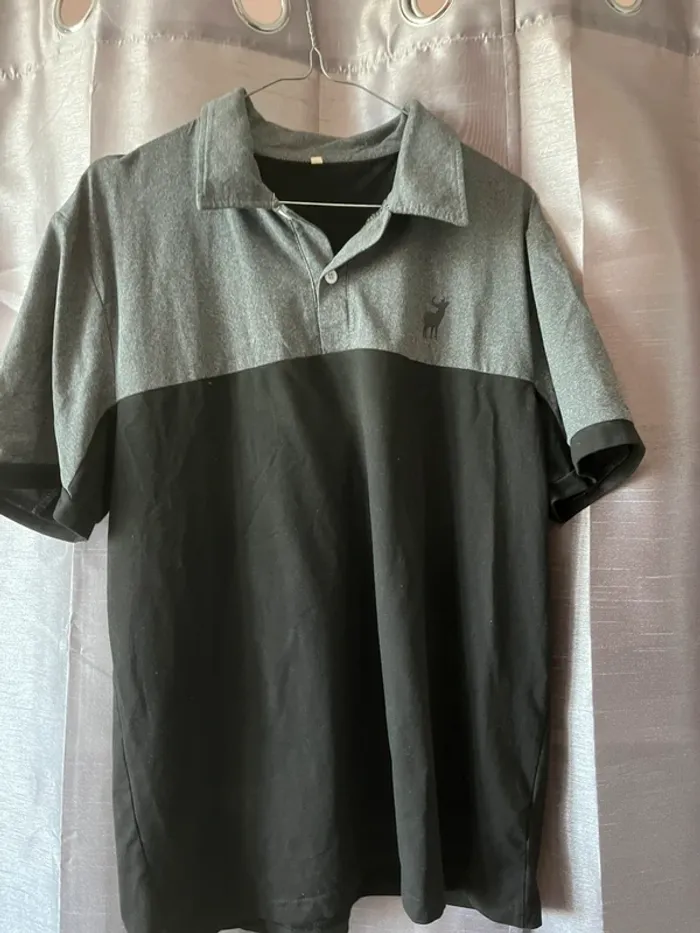 Polo gris et noir