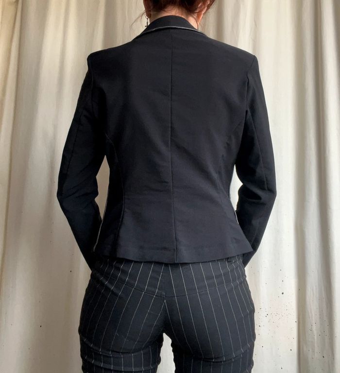 Blazer zippé Goth Avant Garde vintage made in France 🇫🇷 90s - Taille M - photo numéro 3