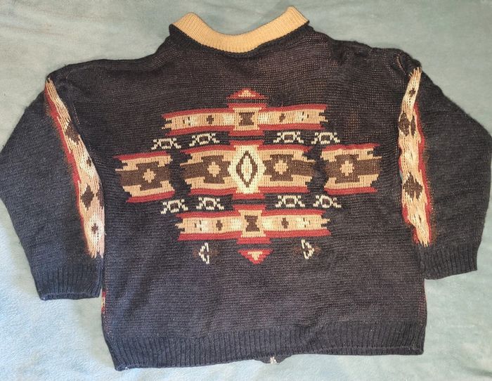 Gilet zippé  - Cardigan en Laine - Vintage 🧥 Made in France  -  Taiile L - photo numéro 7