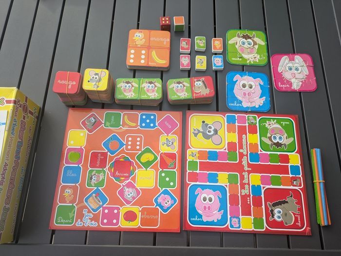 Boîte multijeux mes tout premiers jeux animaux enfant