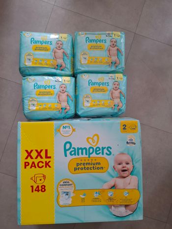 Couches pampers premium protection taille 1 et 2