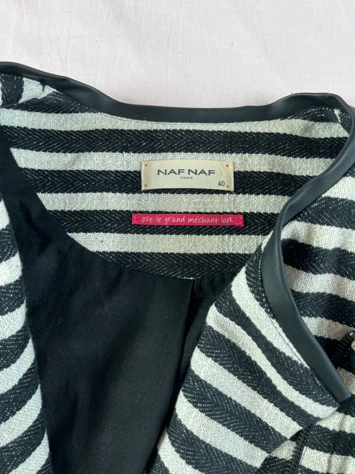 Veste Nafnaf rayé taille 40 - photo numéro 2