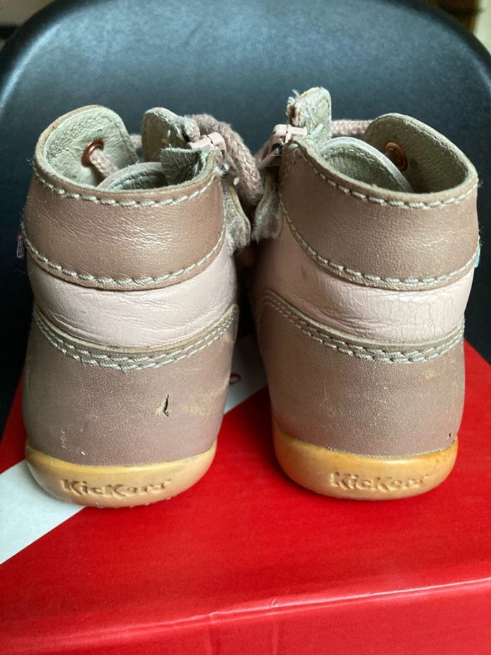 Kickers cuir rose - photo numéro 5