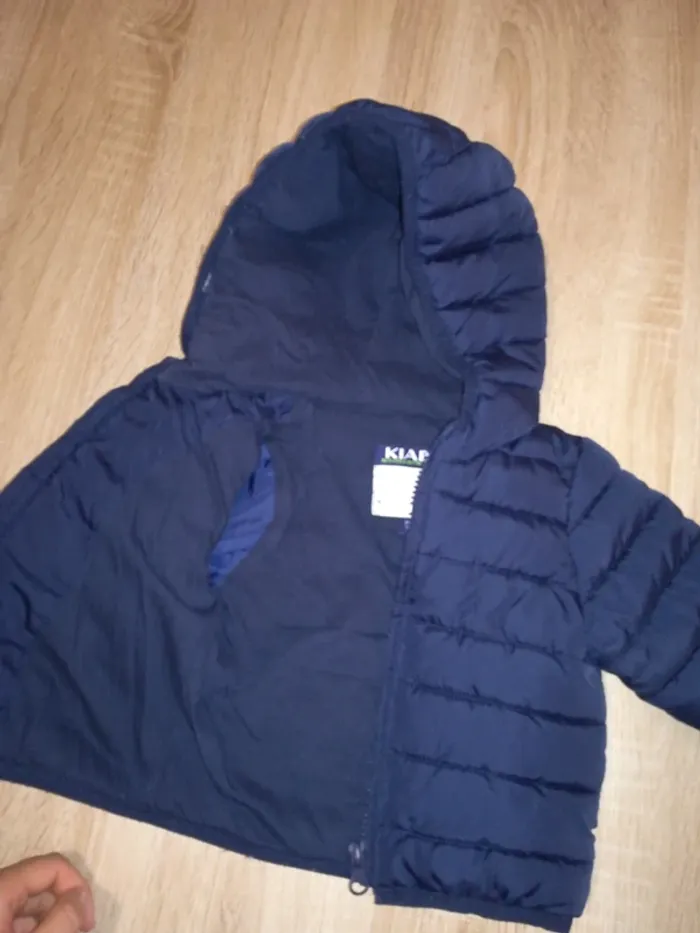 Lot d'une doudoune à manches longues et d'une doudoune sans manches en 12mois 74cm - photo numéro 4