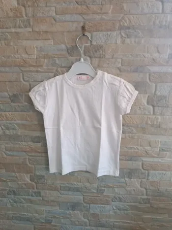 T-shirt blanc Mes p'tits basics 18M