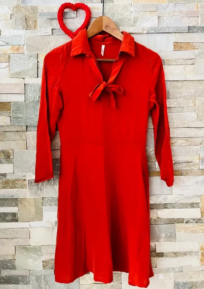 Robe élégante couleur rouille femme icode by ikks