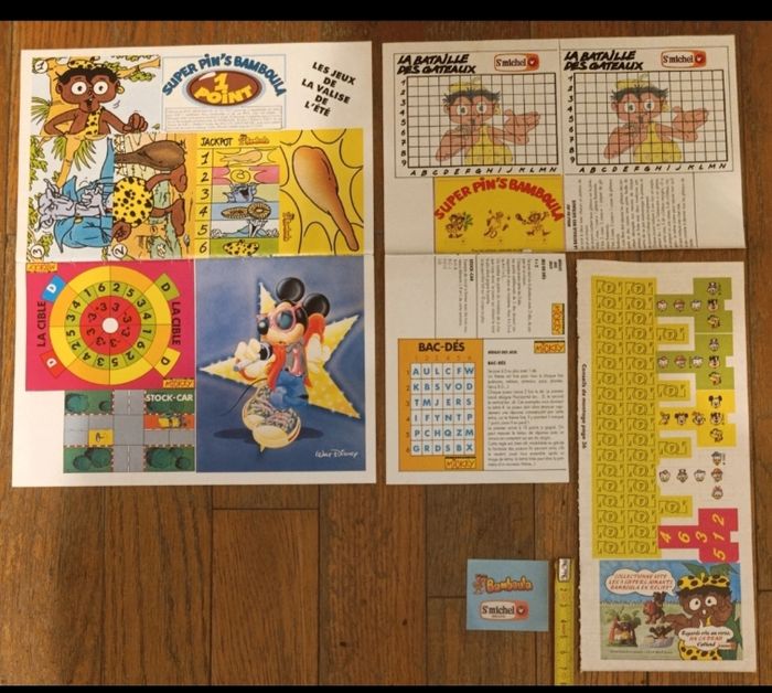Lot Bamboula journal de mickey avec valise de l'été N°2142H 1993 + fiches vintage - photo numéro 9