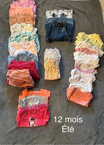 Lot vêtements fille 12 mois été  ( 28 pièces)