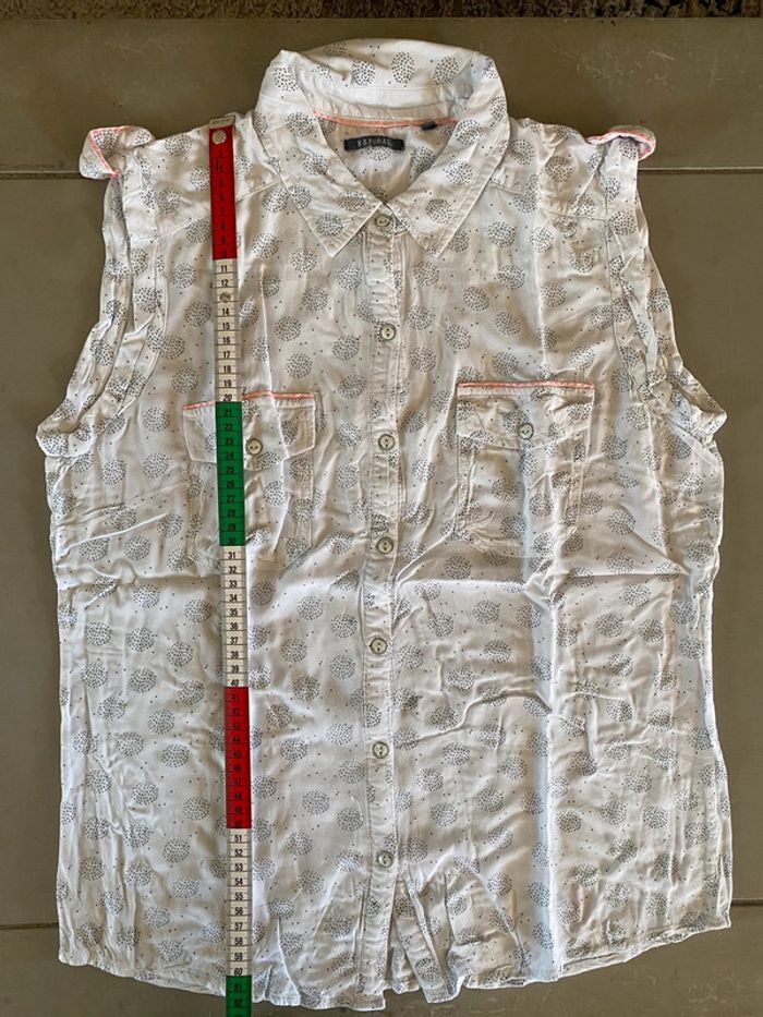 Chemise débardeur Kaporal manche courte taille M blanc à motifs - photo numéro 11