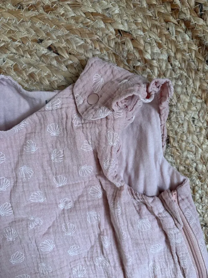 Gigoteuse turbulette légère coquillage gaze coton Kiabi 6-18 mois tbe - photo numéro 3