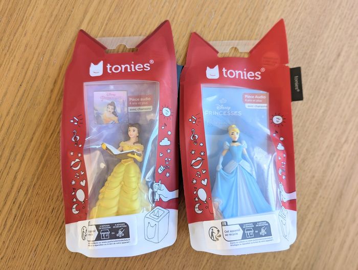 Lot 2 tonies Princesses - Cendrillon - Belle
