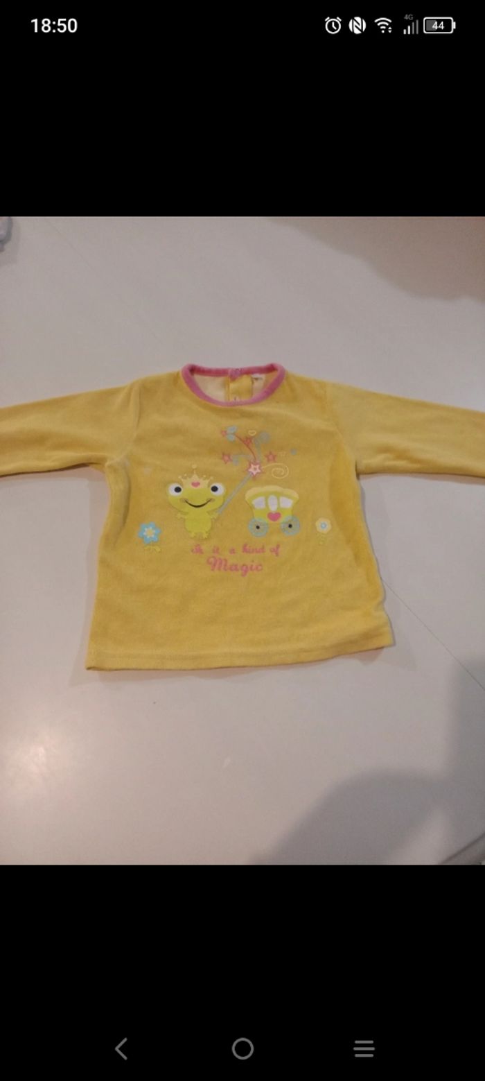 Haut pyjama bébé fille