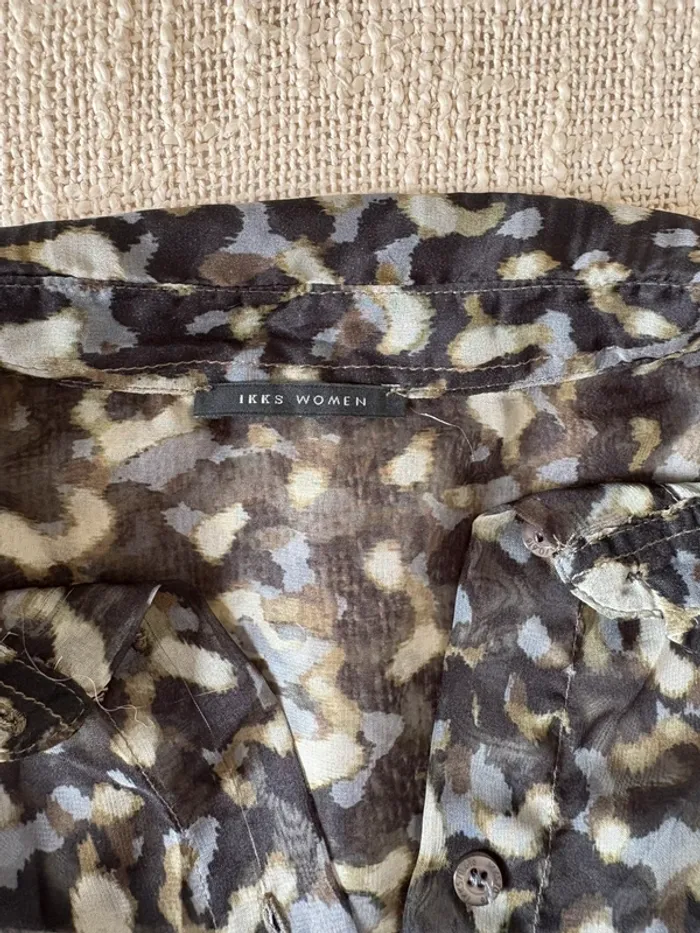 Chemise légère IKKS, taille 38 kaki - photo numéro 4