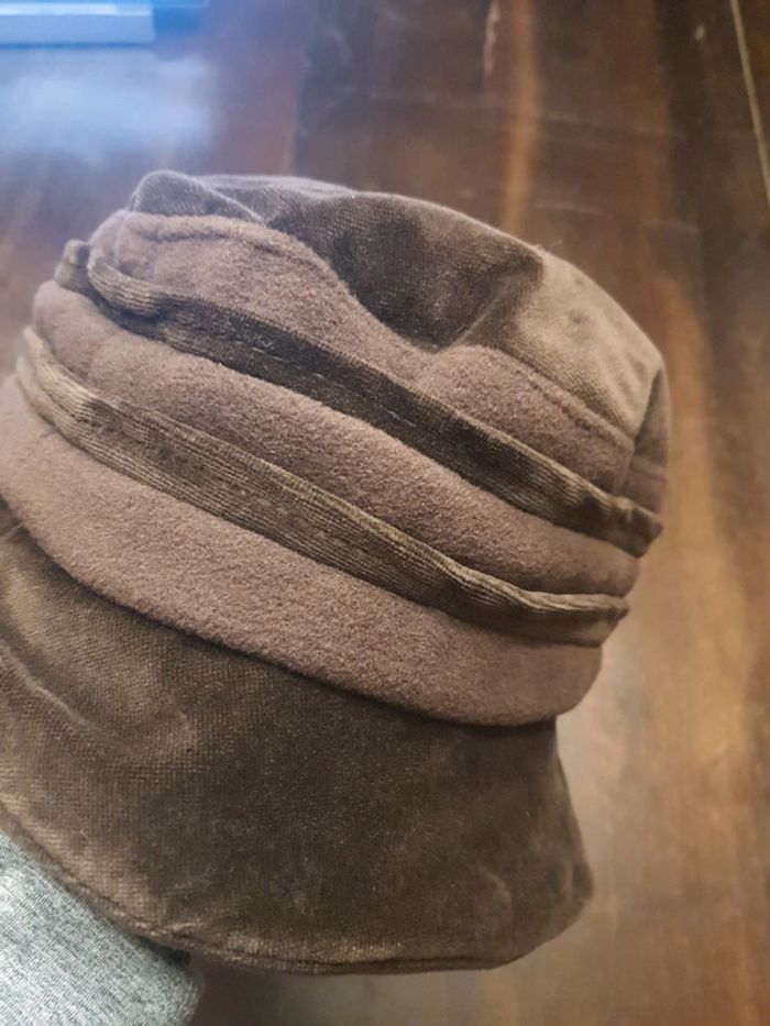 Chapeau marron laine/coton taille M - photo numéro 6