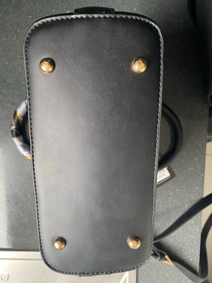 Sac bandoulière noir à foulard - photo numéro 7