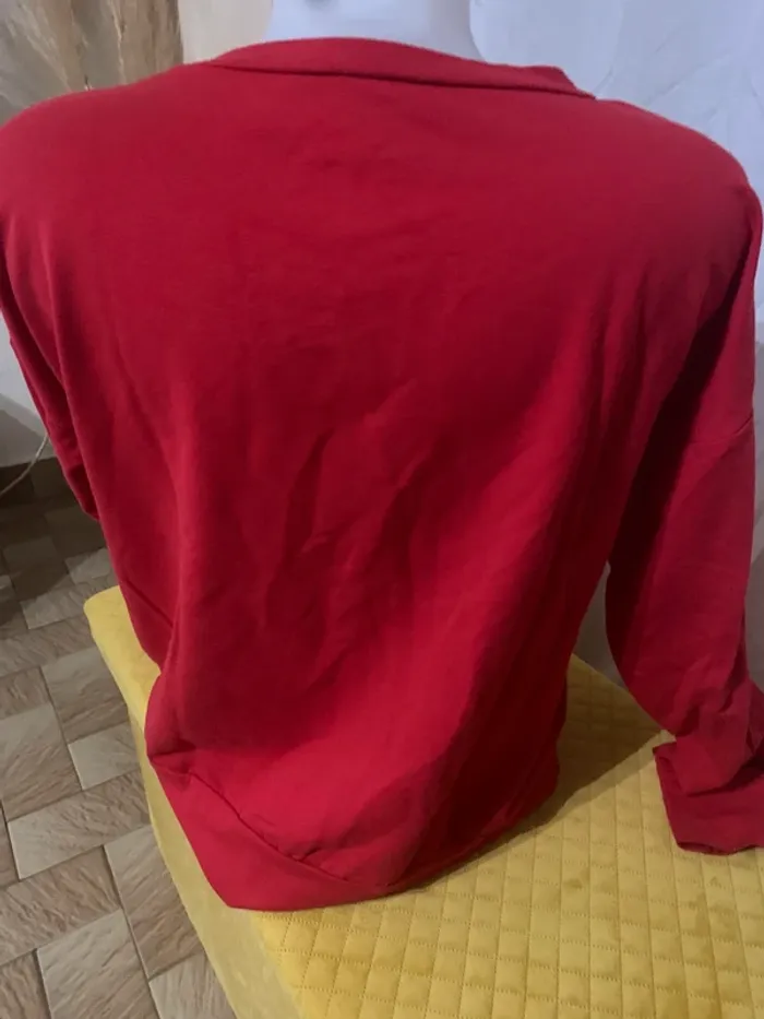 Sweat pull rouge Mikey manches longues taille 38 - photo numéro 6