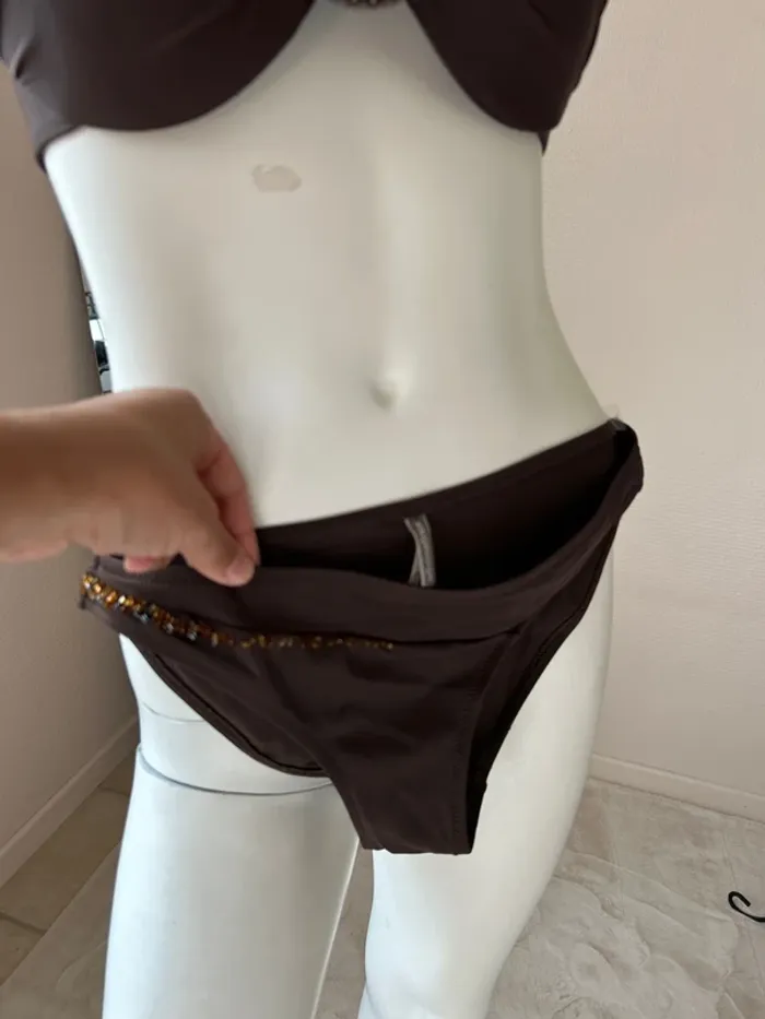 Maillot de bain 2 pièces marron - photo numéro 2