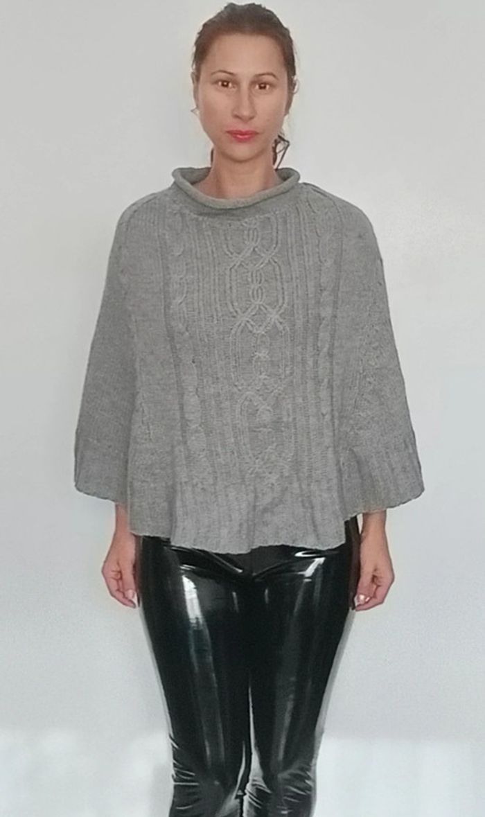 Cape pull grise taille unique - photo numéro 6