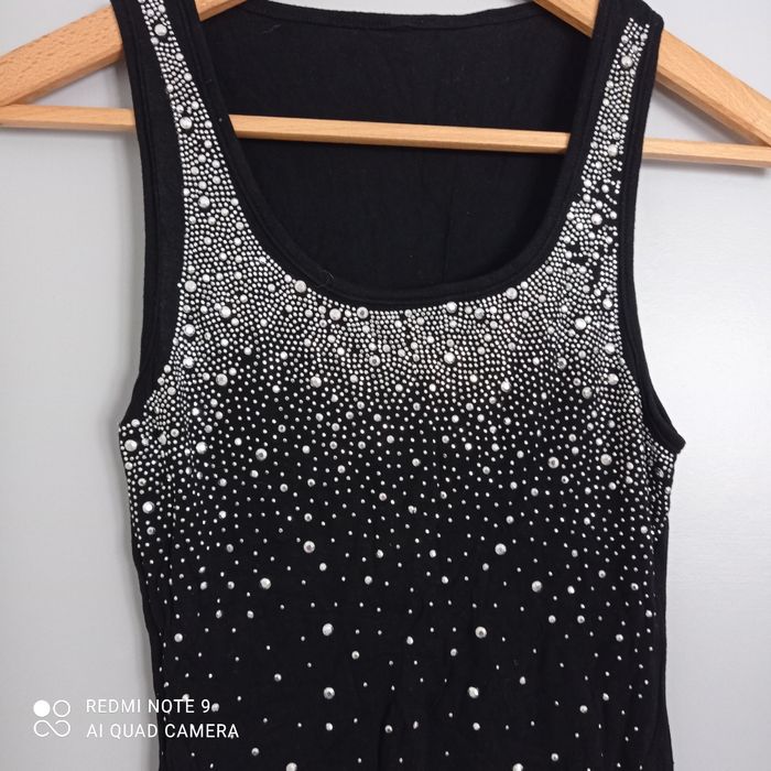 Débardeur noir à strass t36/38 - photo numéro 2