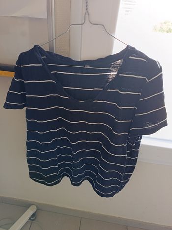 T shirt rayé noir femme 