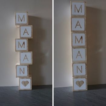 Lot de 6 cubes avec lettres