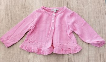 Gilet fille rose taille 1 mois Grain de blé