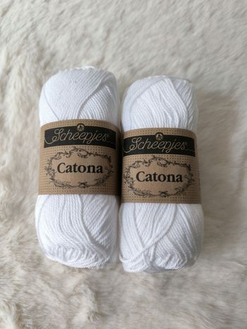 2 pelotes coton blanc