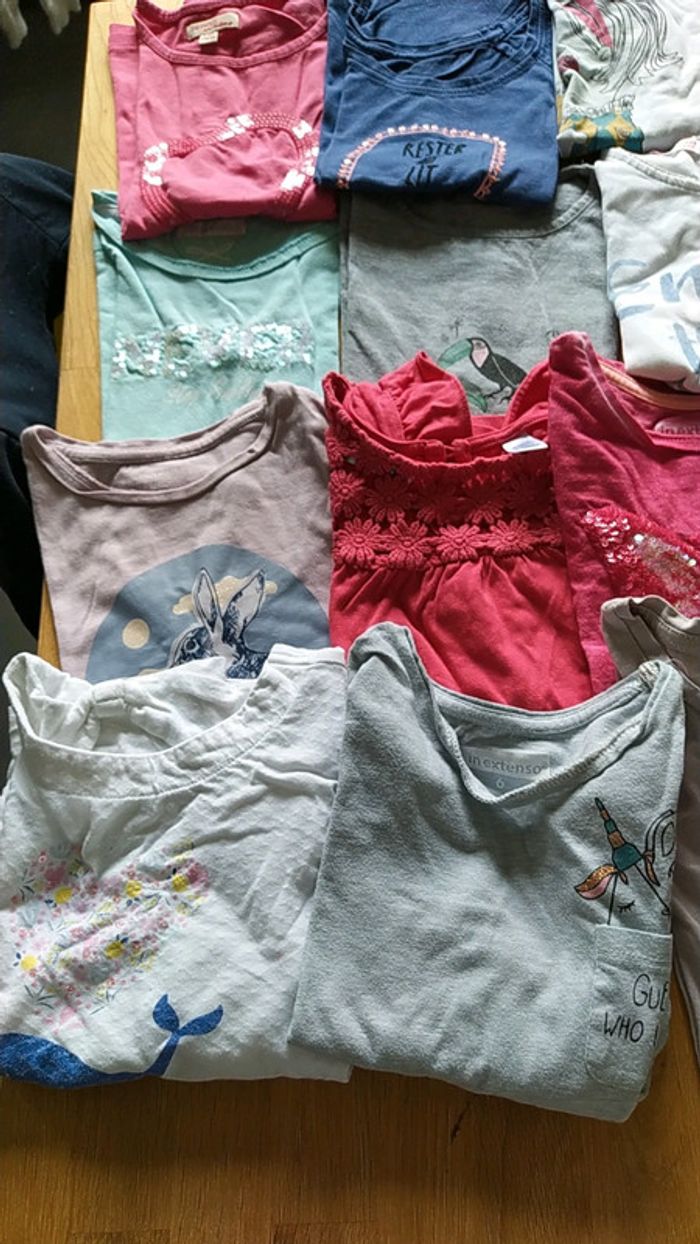 12 tee shirt filles 6 ans manches courtes - photo numéro 2