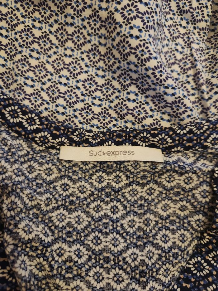 Blouse imprimée bleue Sud Express T.M - fluide & élégante - photo numéro 7