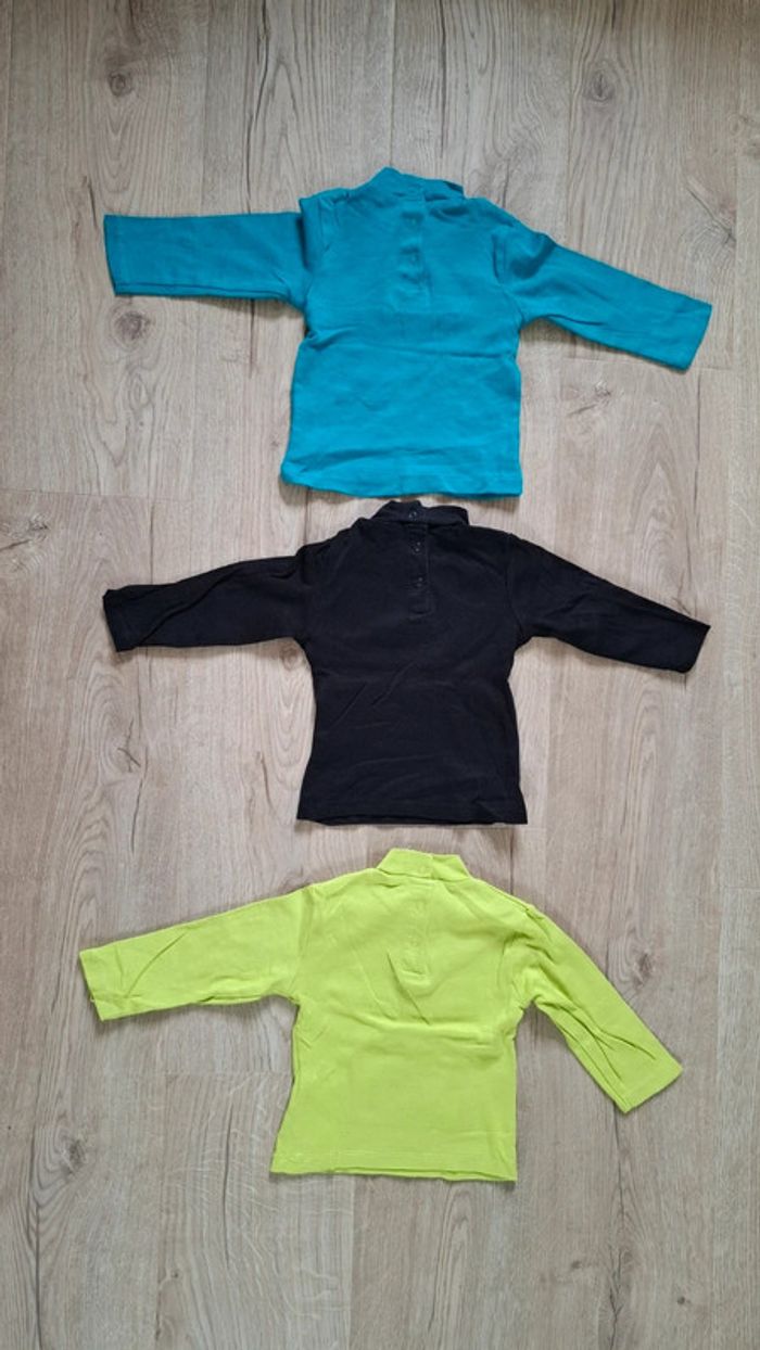 Lot 3 t-shirts ML 12mois NEUFS Kitchoun - photo numéro 2