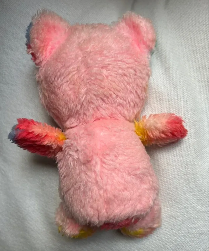 Peluche ours arc-en-ciel, vintage 80s - photo numéro 4