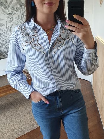 Chemise rayée bleu/blanc Lorient Taille S/M