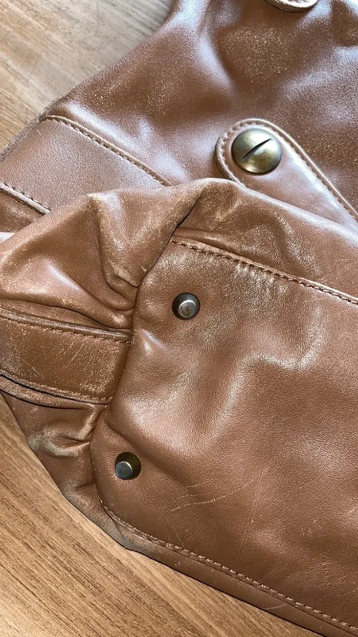 Sac Gérard Darel marron avec petit sac assortie - photo numéro 5