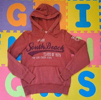 Sweat capuche rouge orange, kwoman, taille S (36)