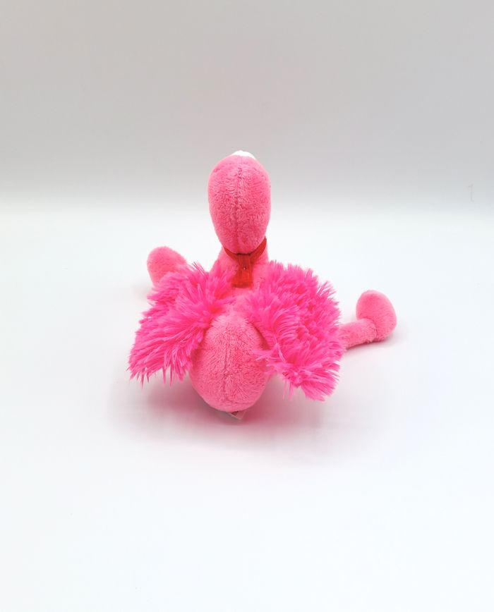Peluche doudou flamand rose RODA Camargue bandana rouge 22 cm - photo numéro 5