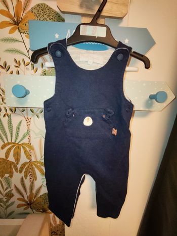Salopette bleu marine ourson 