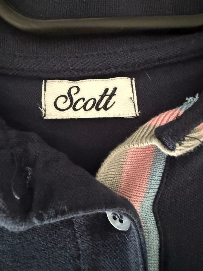 Polo Scott femme bleu marine et rose - Taille M - photo numéro 3