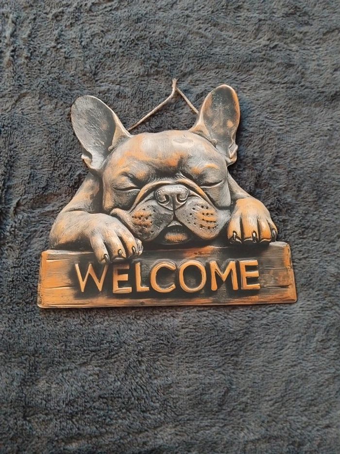 Plaque Welcome Bulldog